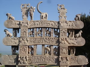 The North Gate at Sanchi Stupa