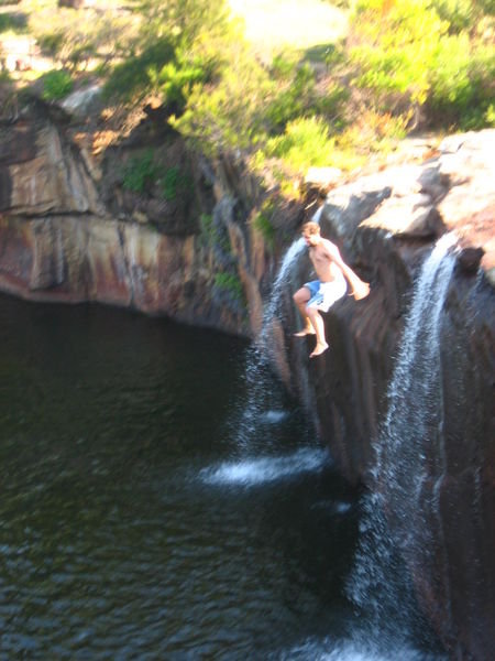 Cliff jumping!