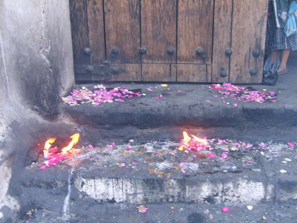 Offerings in front of church