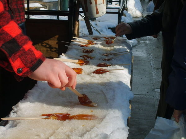 making maple syrup candy, part 2