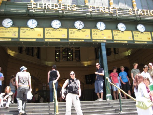 Mel at Flinder Street Station