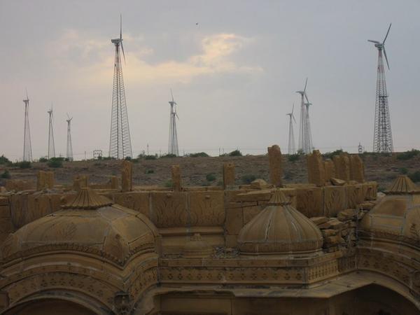 Cenotaphs and wind farm