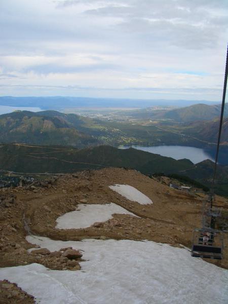 Views of Bariloche and its lake from the top of  Mount Catedral (ski resort in winter)