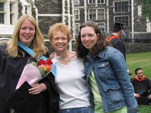 This is my sister, my mom and I on my graduation day.