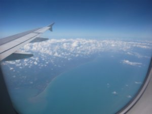 Flying over Thailand to Ao Nang