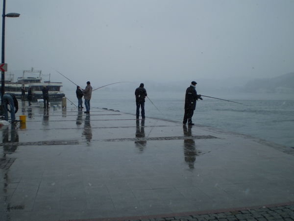 Fishing along the Bosphorus