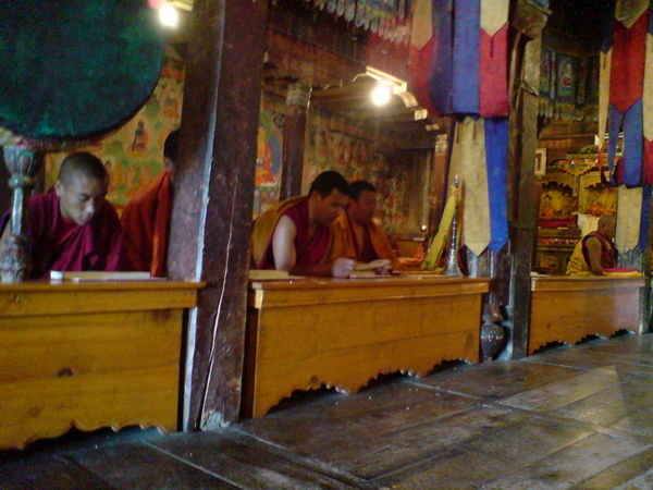 Morning Puja at the Gompa