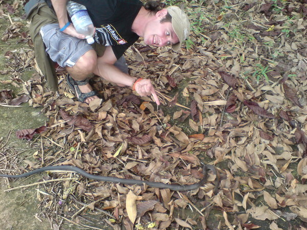 me and a big snake!!! Zoiks!!
