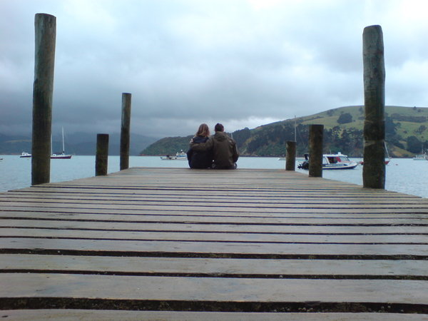 Sitting on the dock of a bay