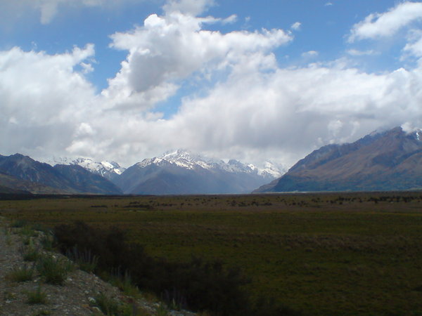 Approaching Mt cook National Park