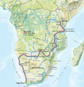 Map of my Africa trip