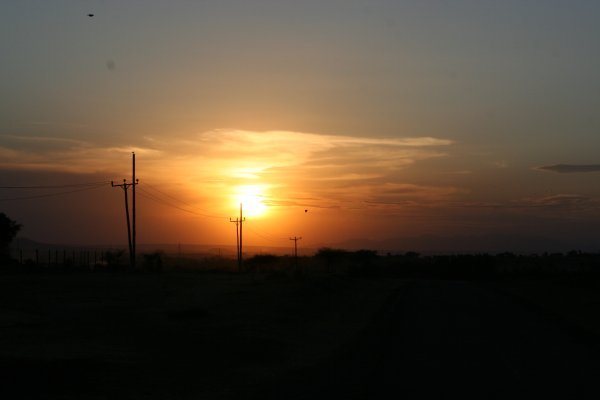 My first African sunset