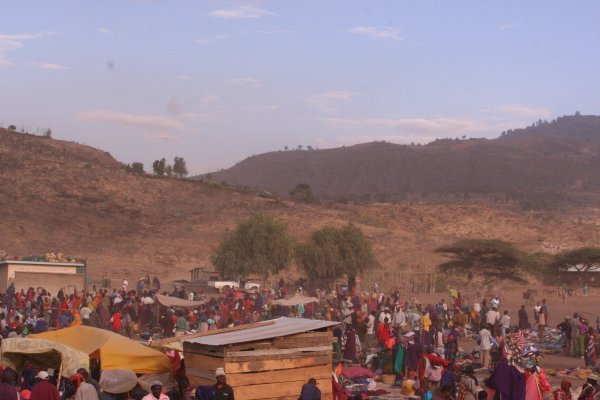 A Market on the side of the road in Kenya