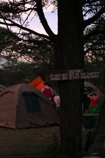Our camping spot in the Serengeti