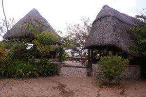 The bar at Kande Beach Camp