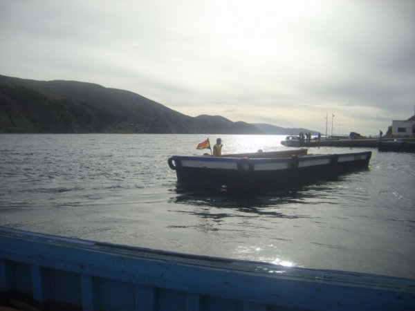 Boat Crossing on Lake Titicaca