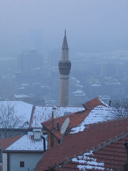 Wintry view of Ankara