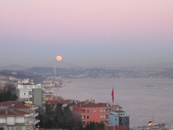 Moonrise over the Bosphorus Bridge