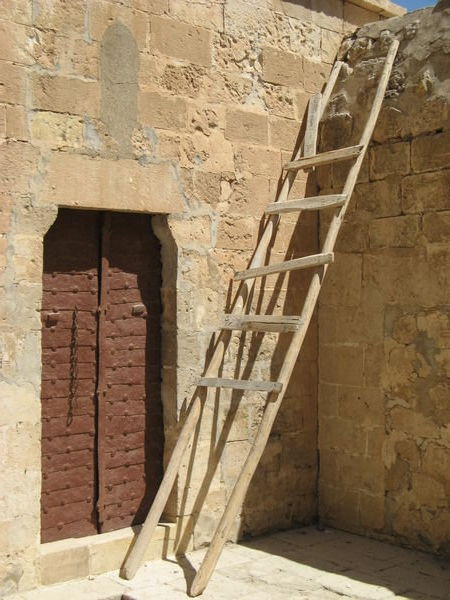 old door and ladder in Mardin