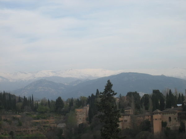 Sierra Nevada Mountains and La Alhambra
