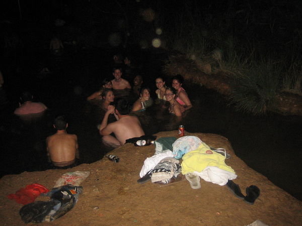 Mis Amigos y Yo en the hot springs 
