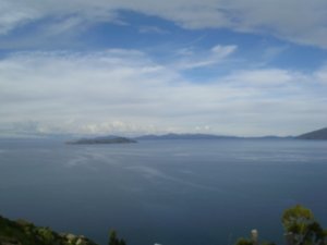 View of lake titicaca from Isla del sol