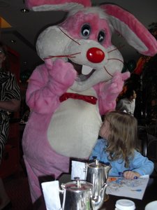 A happy visit from the Easter Bunny