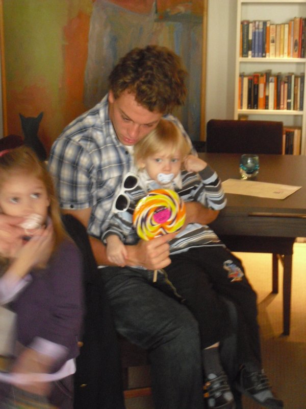 G, Cory and B, with his lovely lollypop