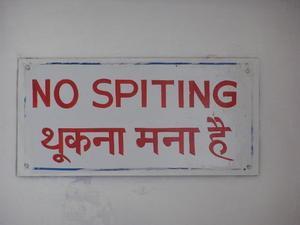 Do they mean "no spitting"?