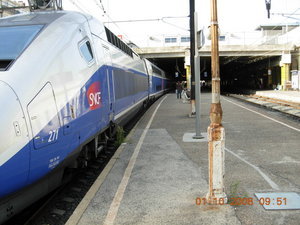 TGV leaving Nice