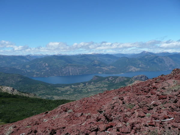 Blick vom Cerro Colorado auf den Lago Lácar