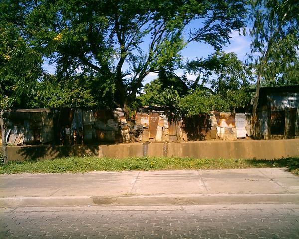 outskirts of shantytown in managua