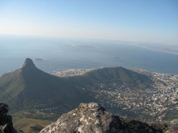 view of Cape Town from Table Top Mountain