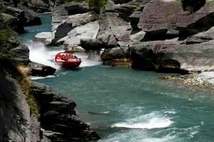 Jet boat in Shotover gorge