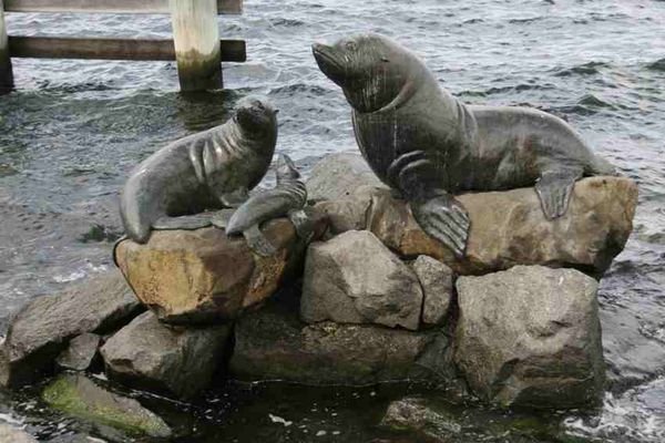Hobart Wharf sculptures