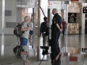 Policeman in Detroit airport