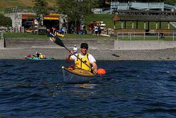 Richard kayaking