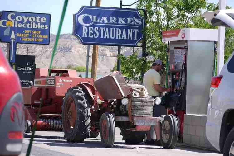 Tractor at Filling Station in Tropic City