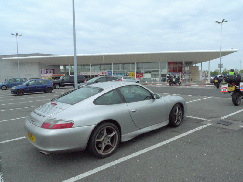 Porsche at Eurotunnel terminal