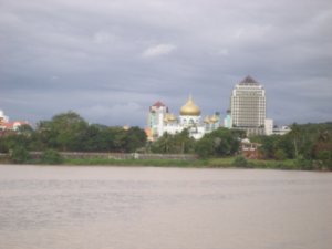 View of Kuching from boat 2