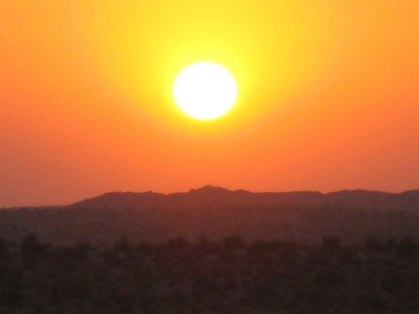 Sunset in the desert