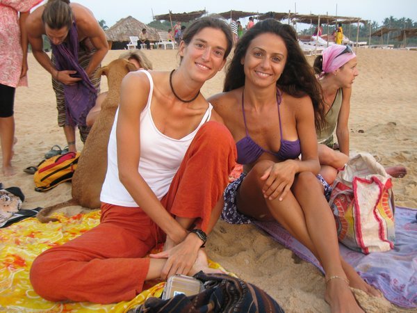 yogis on the beach