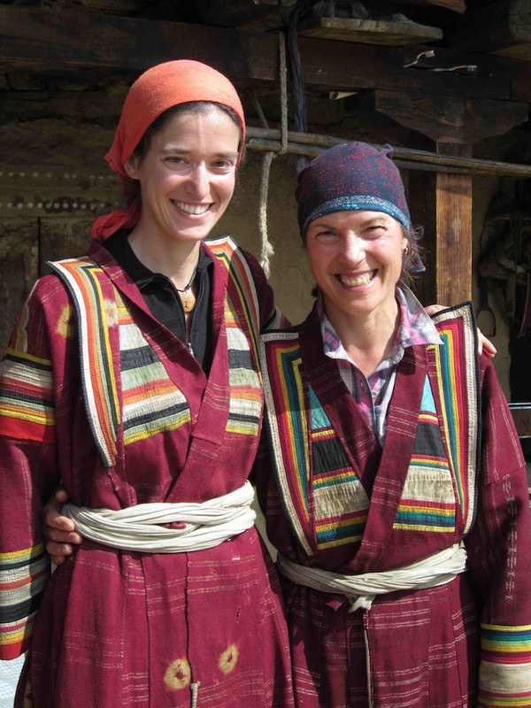 Angela and I wearing the traditional dress