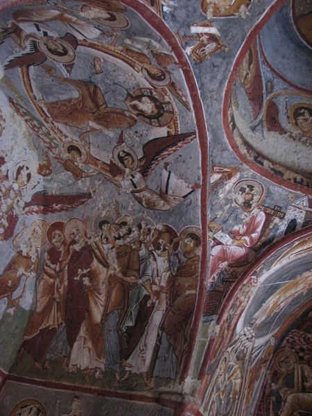 Fresque à l'intérieur d'une église de Cappadocce