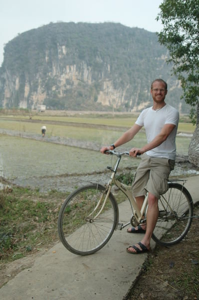 Cycling through the paddy fields
