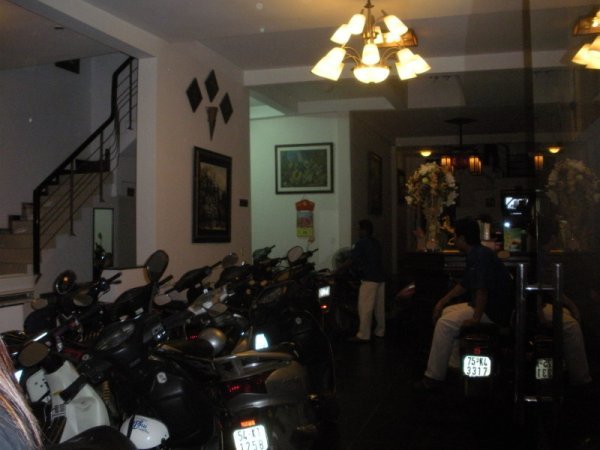 Hotel lobby in Saigon