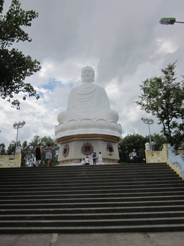 At the top of the giant buddha complex