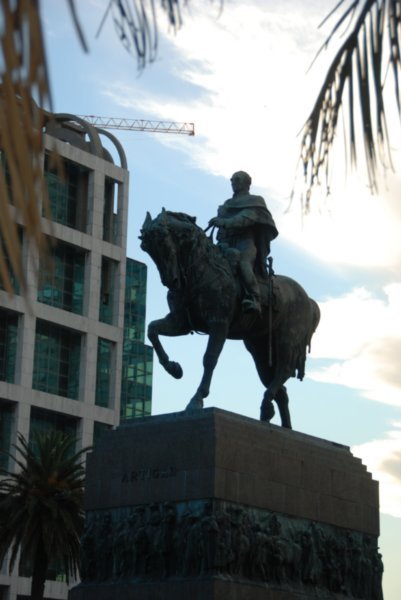 Just one of the many statues of Artigas, the hero of Uruguay