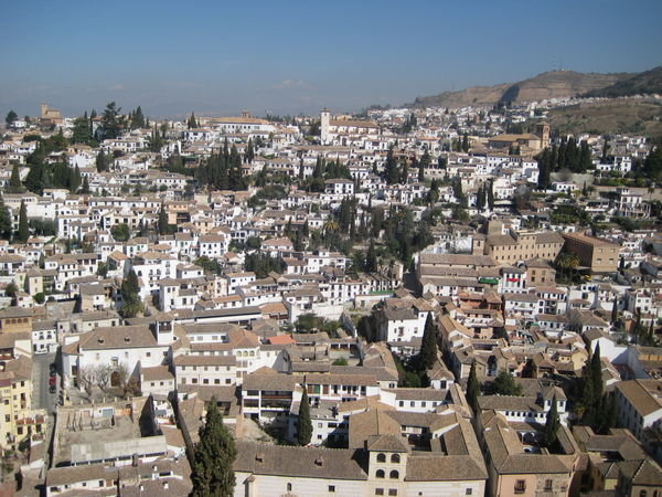the old city in granada from the alhambra