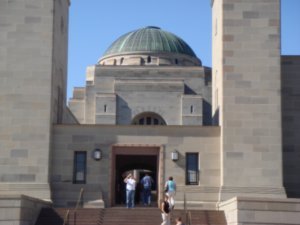 Outside the memorial